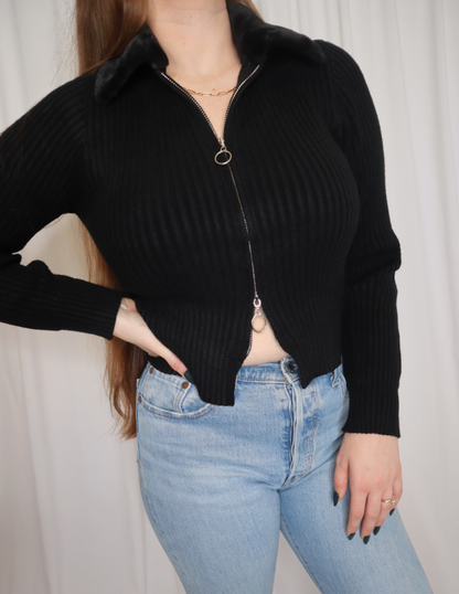 Belle Fur Trim Sweater