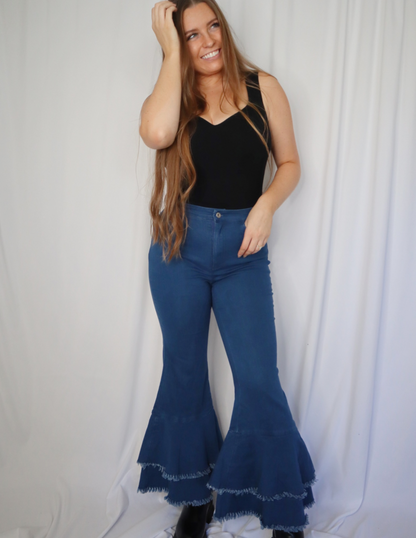 Many Layers Ruffle Jeans